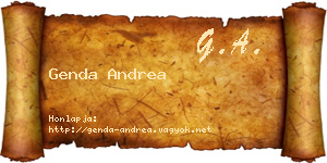 Genda Andrea névjegykártya