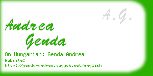 andrea genda business card